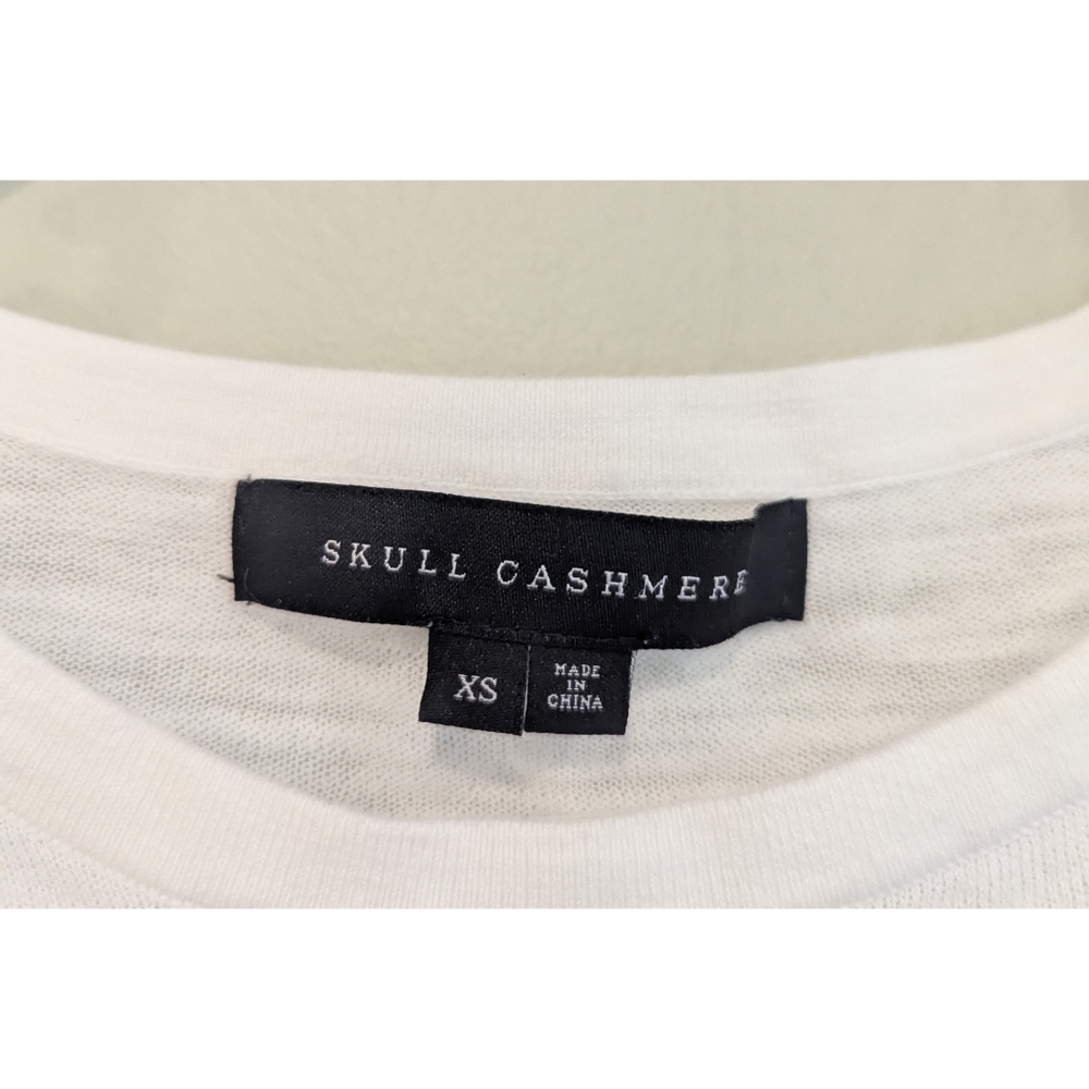Skull Cashmere Kalissa Skull Print Lomg Sleeve Cotto. Tshirt Size XS - Picture 4 of 8
